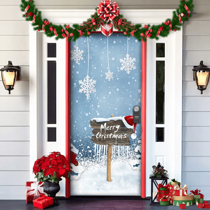 Christmas Door Cover™ — Instantly Transform Your Entrance into a Warm, Joyful Holiday Welcome