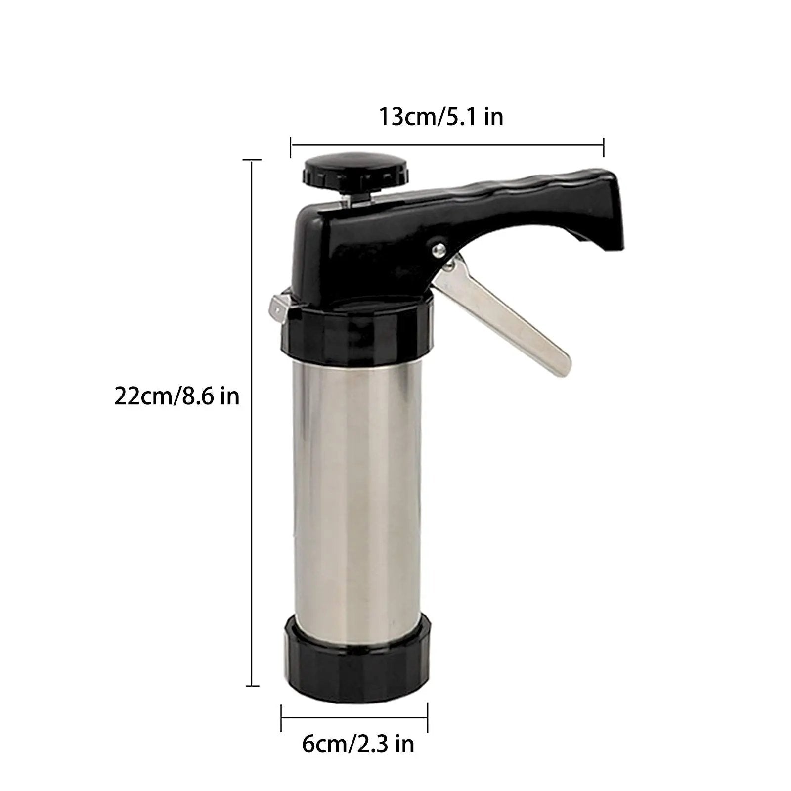 CookiePress Pro™ — Craft Perfectly Shaped, Stunning Cookies with Effortless Precision (13 cookie discs, 8 nozzles)