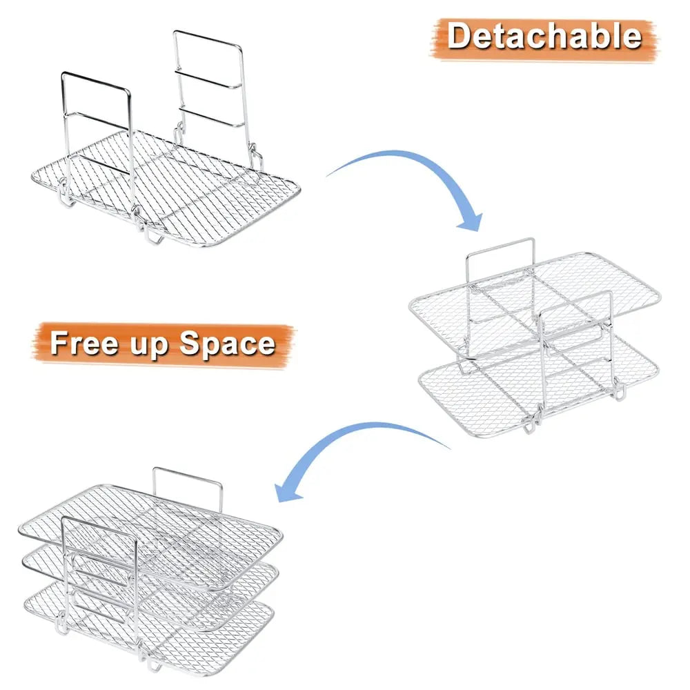 TriStack Pro Rack — Triple Your Cooking Power and Crush Meal Prep Frustration
