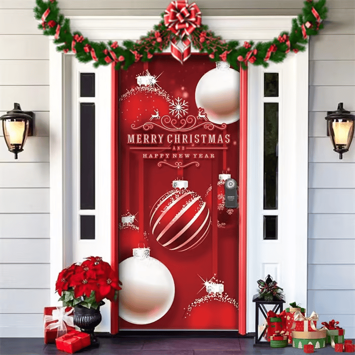 Christmas Door Cover™ — Instantly Transform Your Entrance into a Warm, Joyful Holiday Welcome