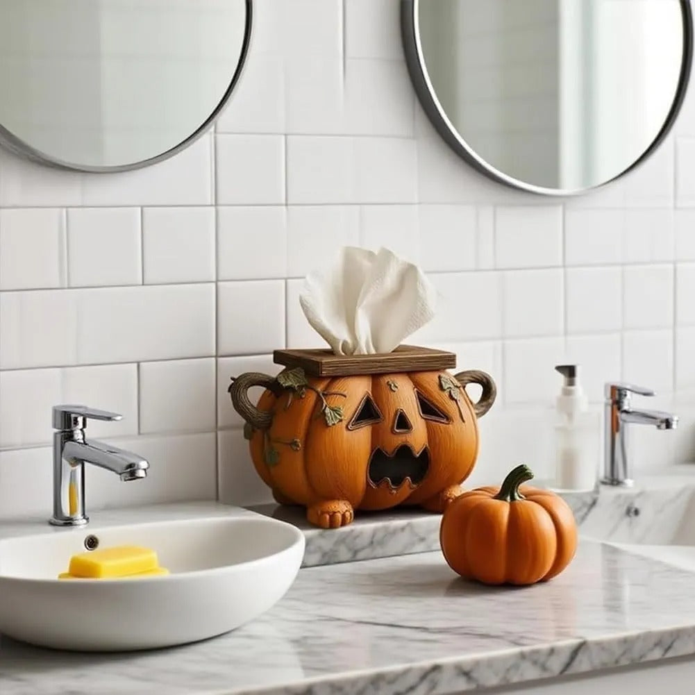 Pumpkin Tissue Box™ — Brighten Your Space with Spooky Halloween Charm