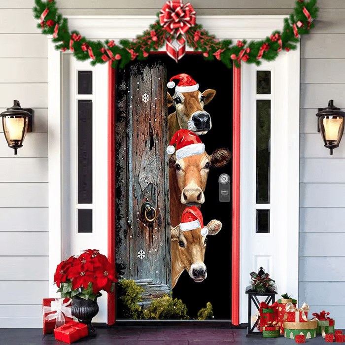 Christmas Door Cover™ — Instantly Transform Your Entrance into a Warm, Joyful Holiday Welcome