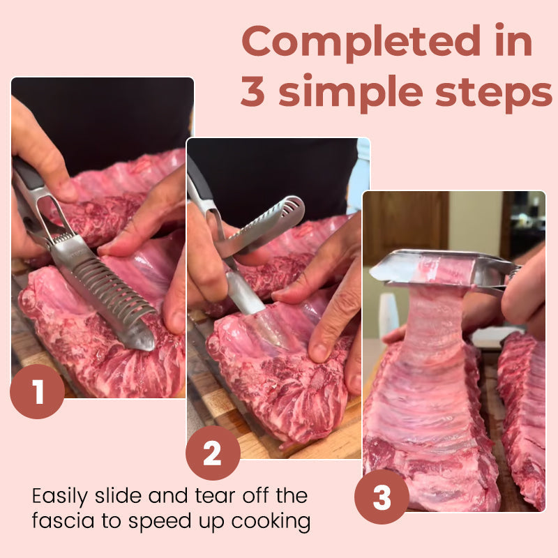 Stainless Steel Rib Membrane Remover™ — Master Perfect Ribs with Effortless, Pain-Free Prep