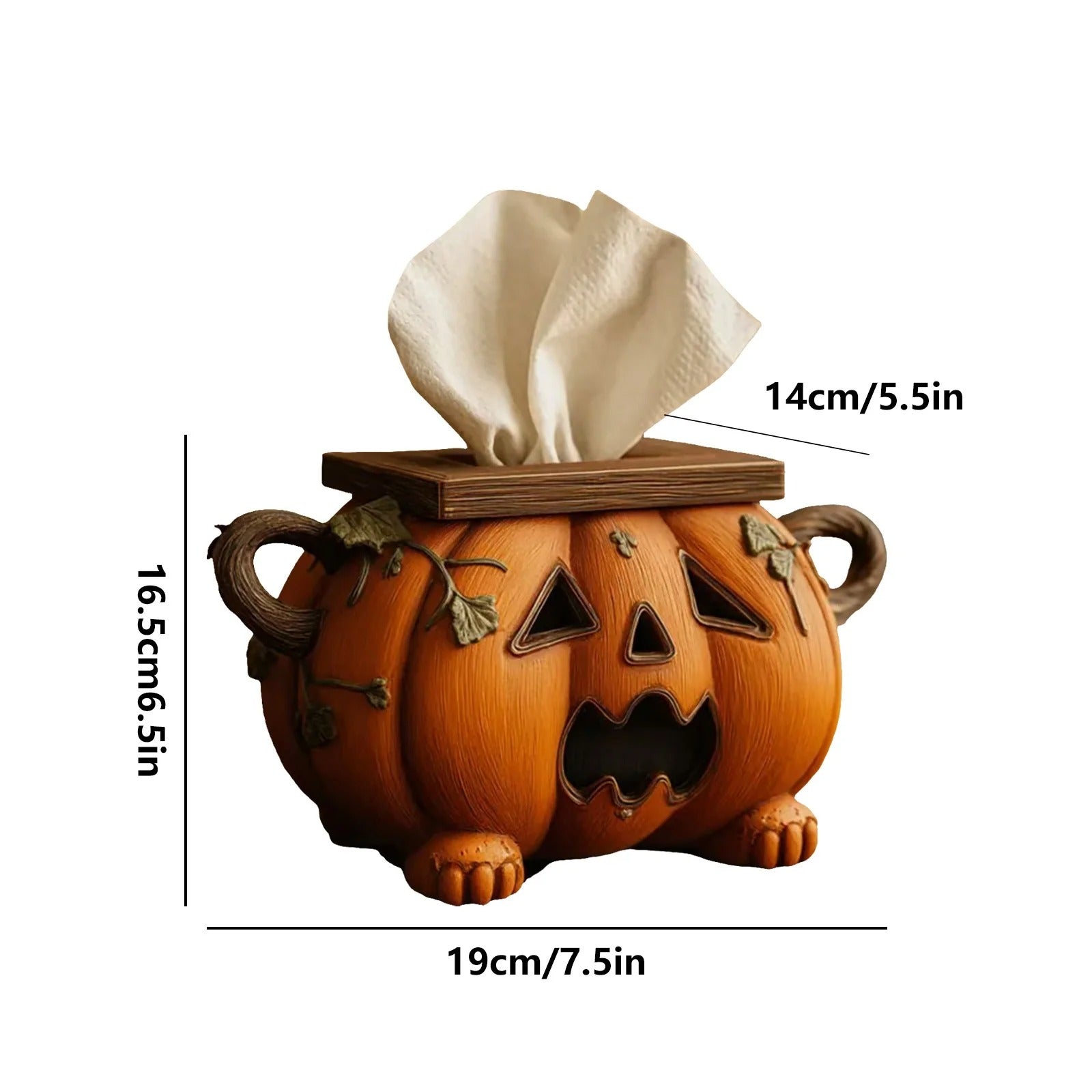 Pumpkin Tissue Box™ — Brighten Your Space with Spooky Halloween Charm