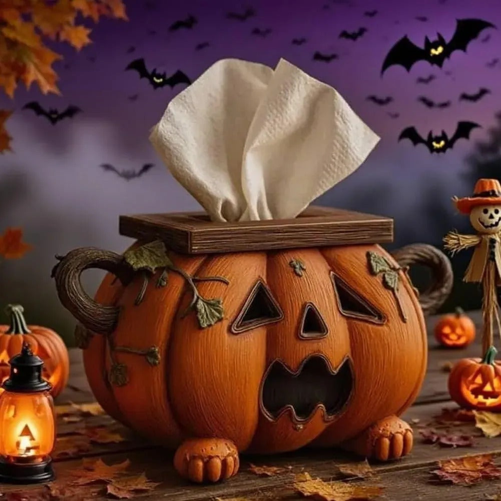 Pumpkin Tissue Box™ — Brighten Your Space with Spooky Halloween Charm