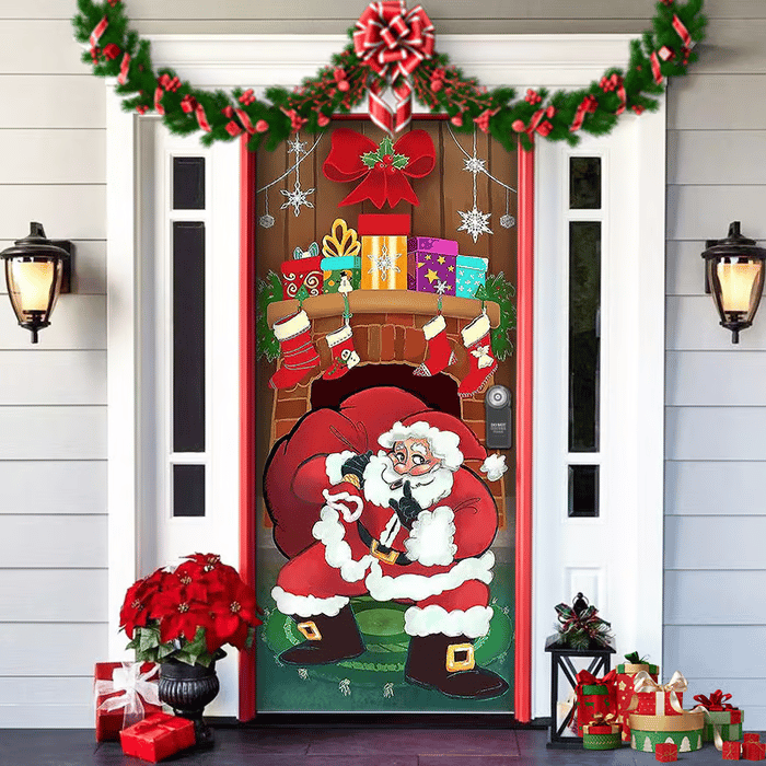 Christmas Door Cover™ — Instantly Transform Your Entrance into a Warm, Joyful Holiday Welcome