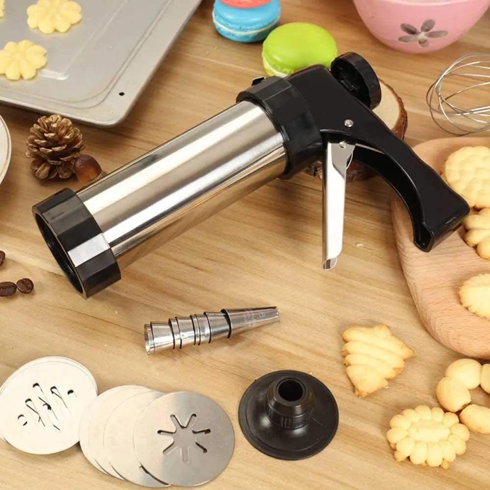 CookiePress Pro™ — Craft Perfectly Shaped, Stunning Cookies with Effortless Precision (13 cookie discs, 8 nozzles)