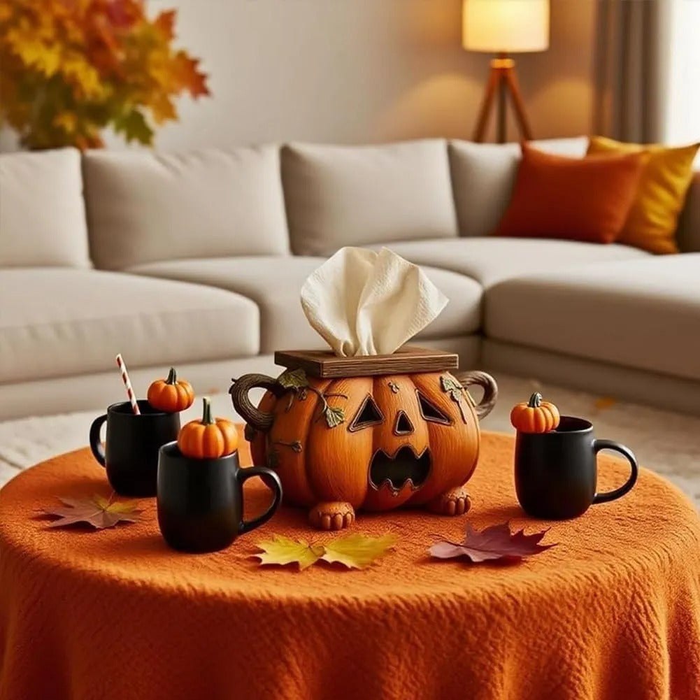 Pumpkin Tissue Box™ — Brighten Your Space with Spooky Halloween Charm