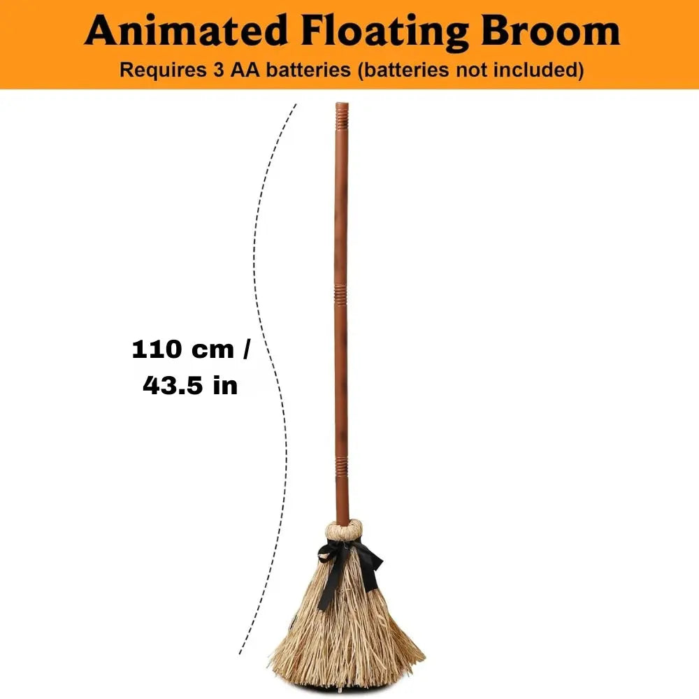 Floating Witch's Broom™ — Haunt Your Home with Spooky Magic and Interactive Thrills