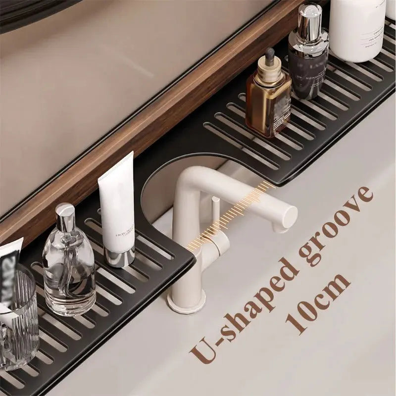 Walnut Aluminum Faucet Holder Without Drilling — Command Your Space with Instant, No-Damage Style and Clean Confidence