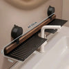 Walnut Aluminum Faucet Holder Without Drilling — Command Your Space with Instant, No-Damage Style and Clean Confidence