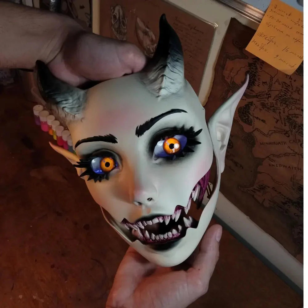 Baby Doll Mask™ — Unleash Your Inner Star with Spellbinding Horns and Glowing Eyes