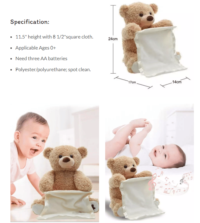 Peek-a-Boo Bear™ — Your Child’s Magical, Talking Cuddle Buddy for Endless Joy