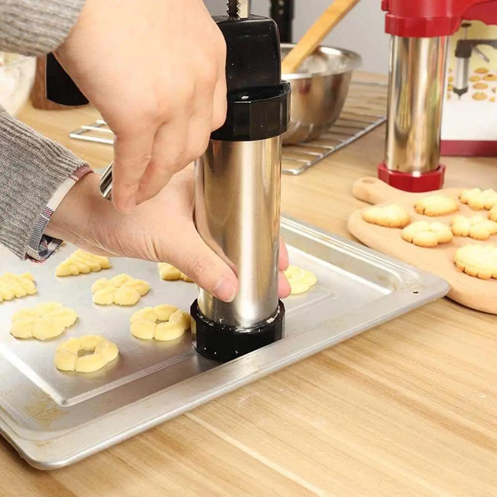 CookiePress Pro™ — Craft Perfectly Shaped, Stunning Cookies with Effortless Precision (13 cookie discs, 8 nozzles)
