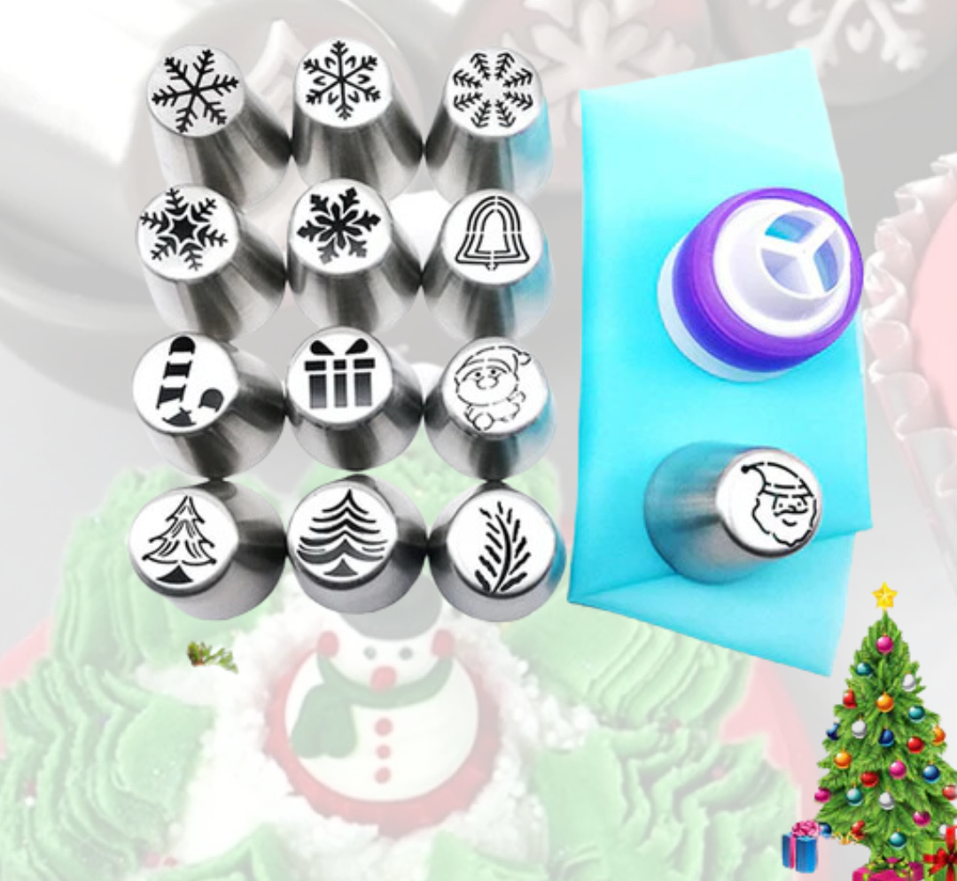 Luxdessert 13-Piece Nozzle Set™ — Craft Stunning Frosting Art That Wows Every Time