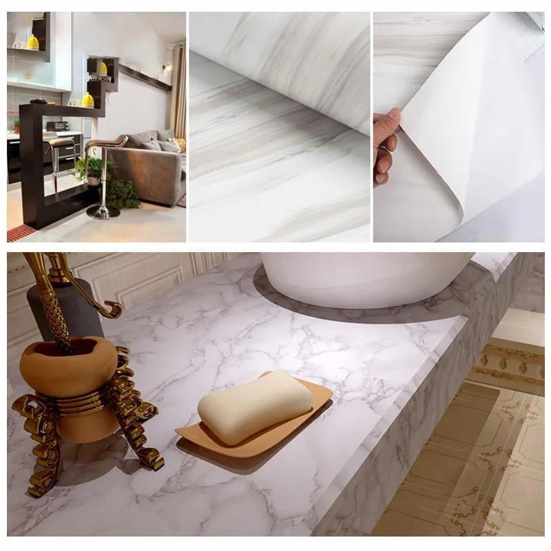 Waterproof Marble Wallpaper — Instantly Transform Surfaces into Stunning, Splash-Proof Luxury