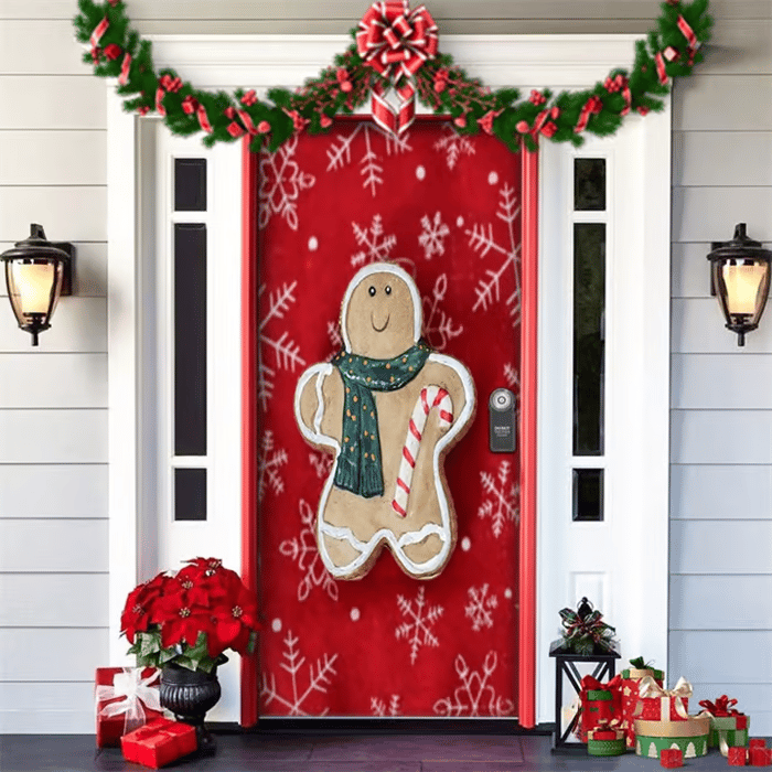 Christmas Door Cover™ — Instantly Transform Your Entrance into a Warm, Joyful Holiday Welcome