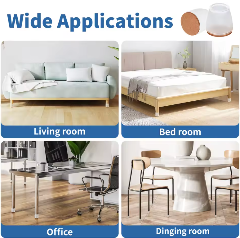 15+5 FREE | QuietGlide - Silicone Furniture Leg Covers (20 Pieces)