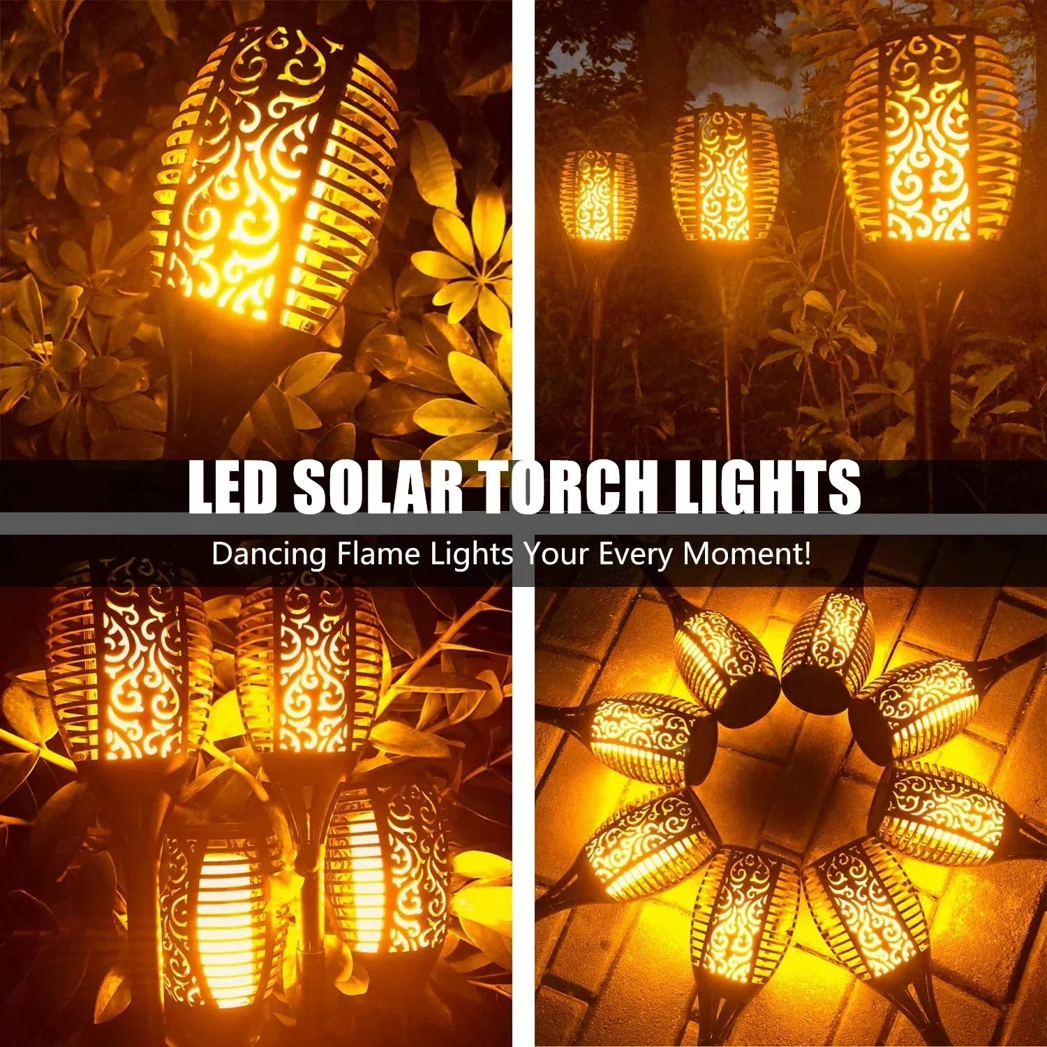 Buy one get one free | FlameGlow Solar Torch - Light the Night – No Fire Needed