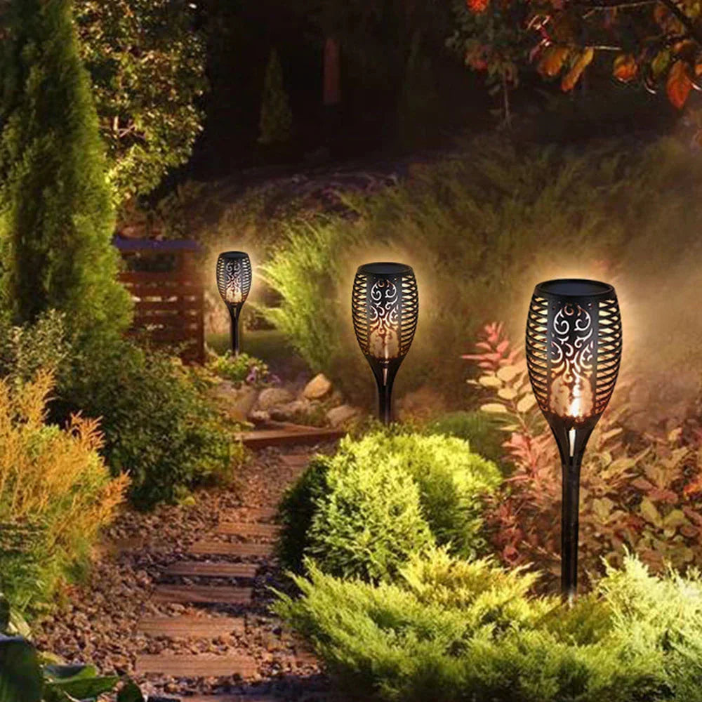 Buy one get one free | FlameGlow Solar Torch - Light the Night – No Fire Needed