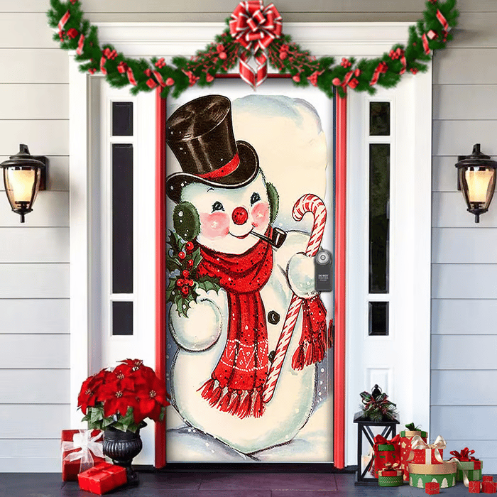 Christmas Door Cover™ — Instantly Transform Your Entrance into a Warm, Joyful Holiday Welcome