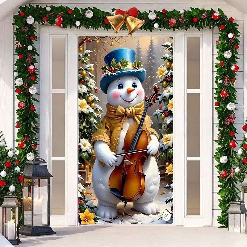 Christmas Door Cover™ — Instantly Transform Your Entrance into a Warm, Joyful Holiday Welcome