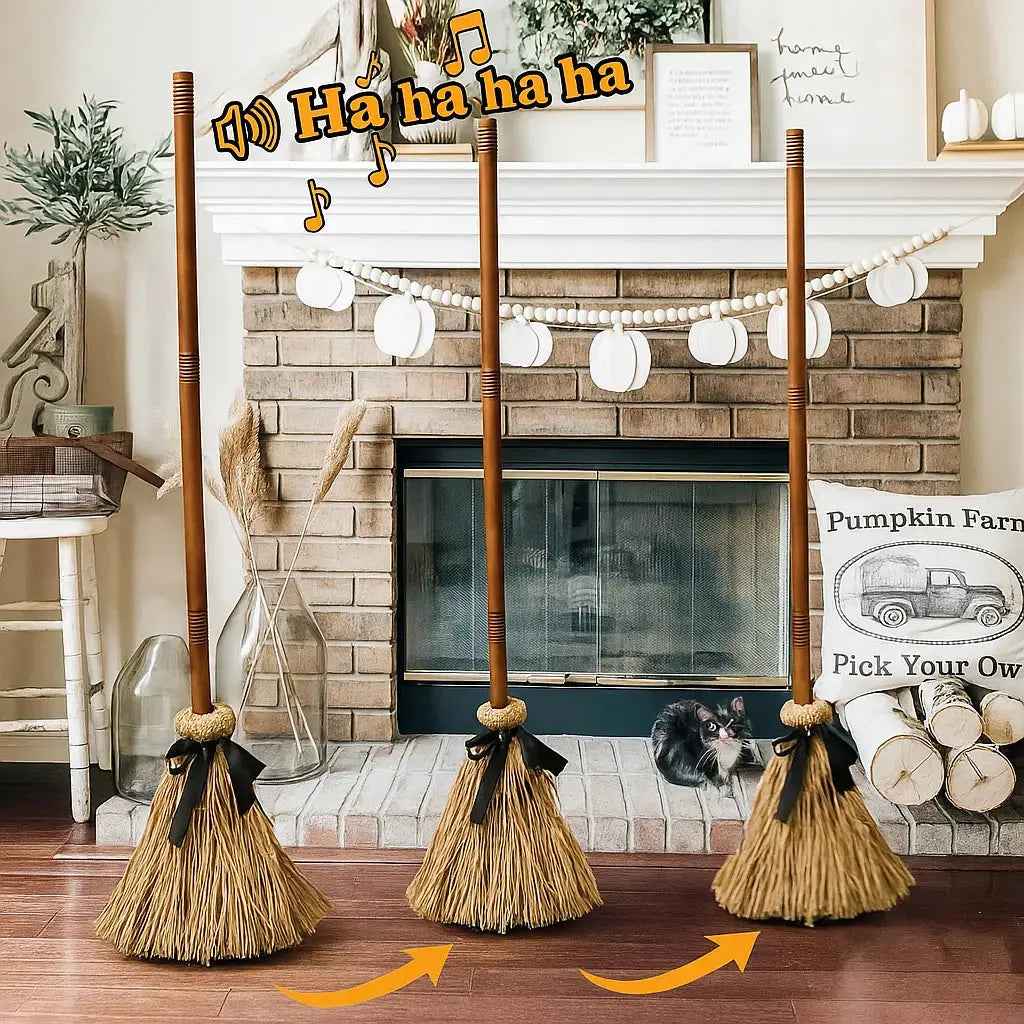 Floating Witch's Broom™ — Haunt Your Home with Spooky Magic and Interactive Thrills