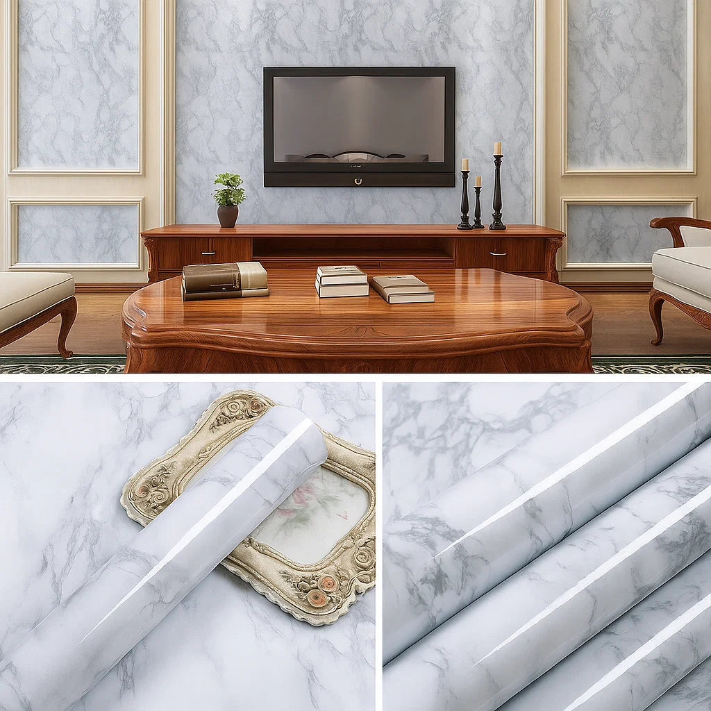 Waterproof Marble Wallpaper — Instantly Transform Surfaces into Stunning, Splash-Proof Luxury