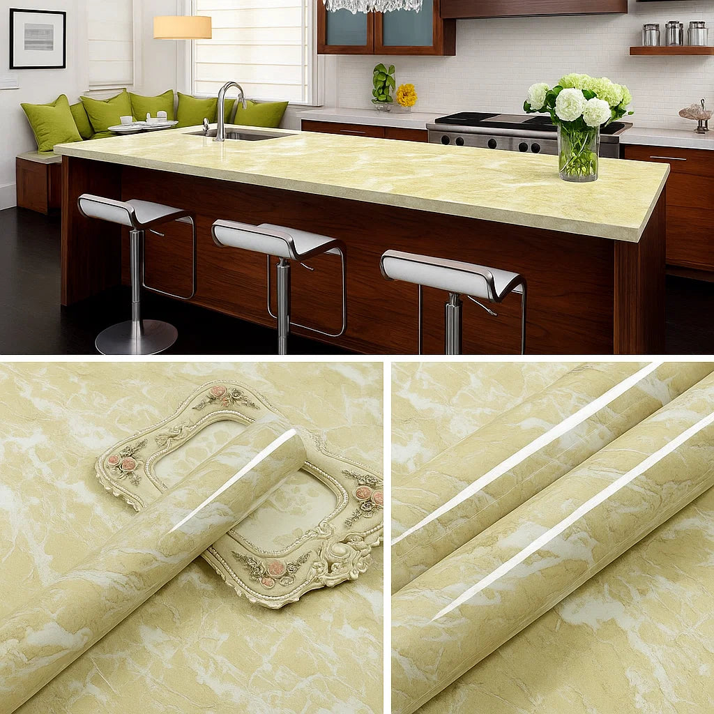 Waterproof Marble Wallpaper — Instantly Transform Surfaces into Stunning, Splash-Proof Luxury