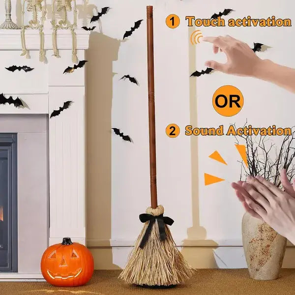 Floating Witch's Broom™ — Haunt Your Home with Spooky Magic and Interactive Thrills