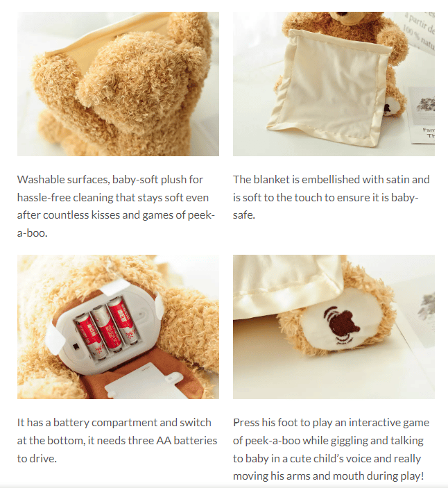 Peek-a-Boo Bear™ — Your Child’s Magical, Talking Cuddle Buddy for Endless Joy