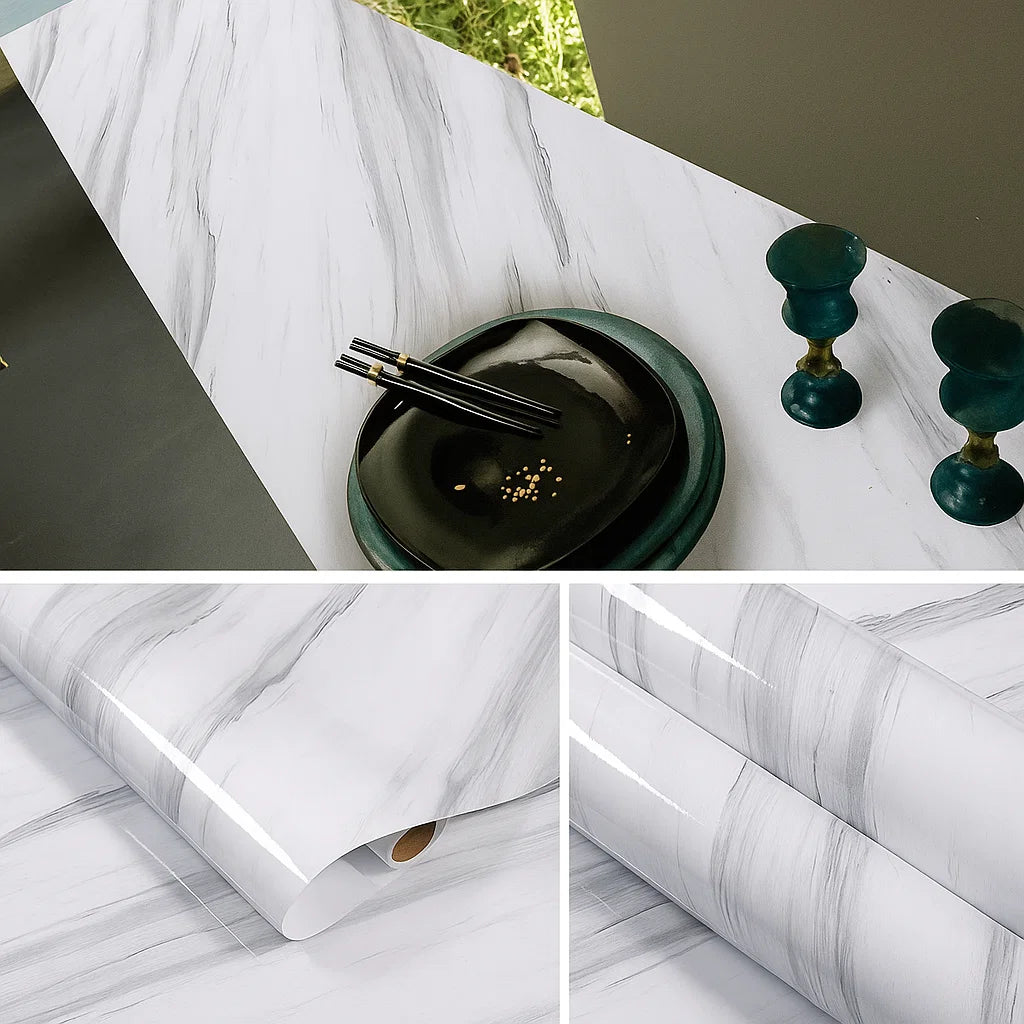 Waterproof Marble Wallpaper — Instantly Transform Surfaces into Stunning, Splash-Proof Luxury
