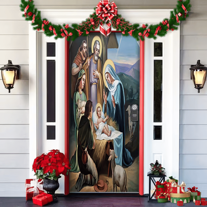 Christmas Door Cover™ — Instantly Transform Your Entrance into a Warm, Joyful Holiday Welcome