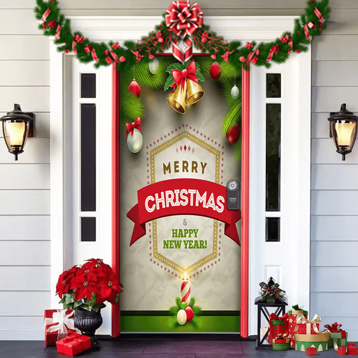 Christmas Door Cover™ — Instantly Transform Your Entrance into a Warm, Joyful Holiday Welcome