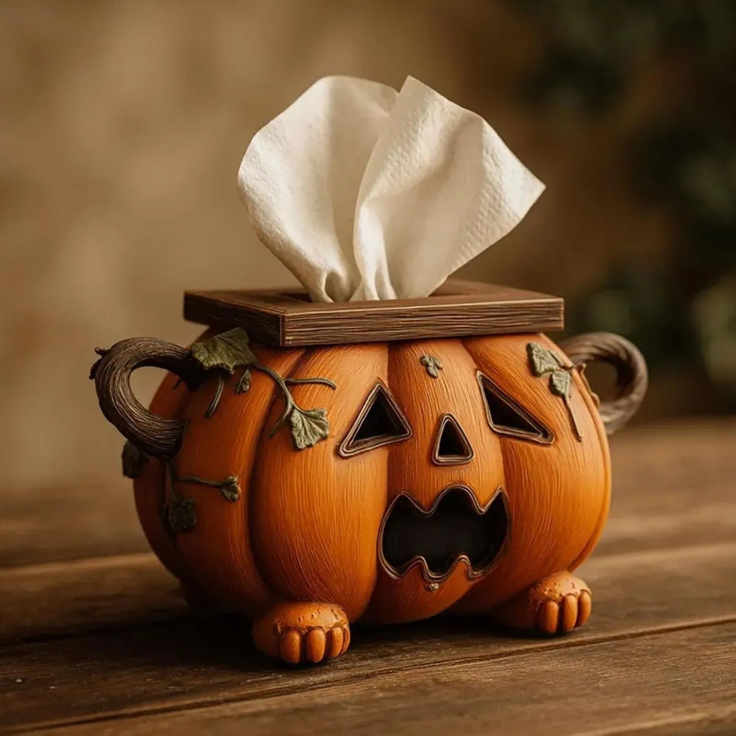 Pumpkin Tissue Box™ — Brighten Your Space with Spooky Halloween Charm