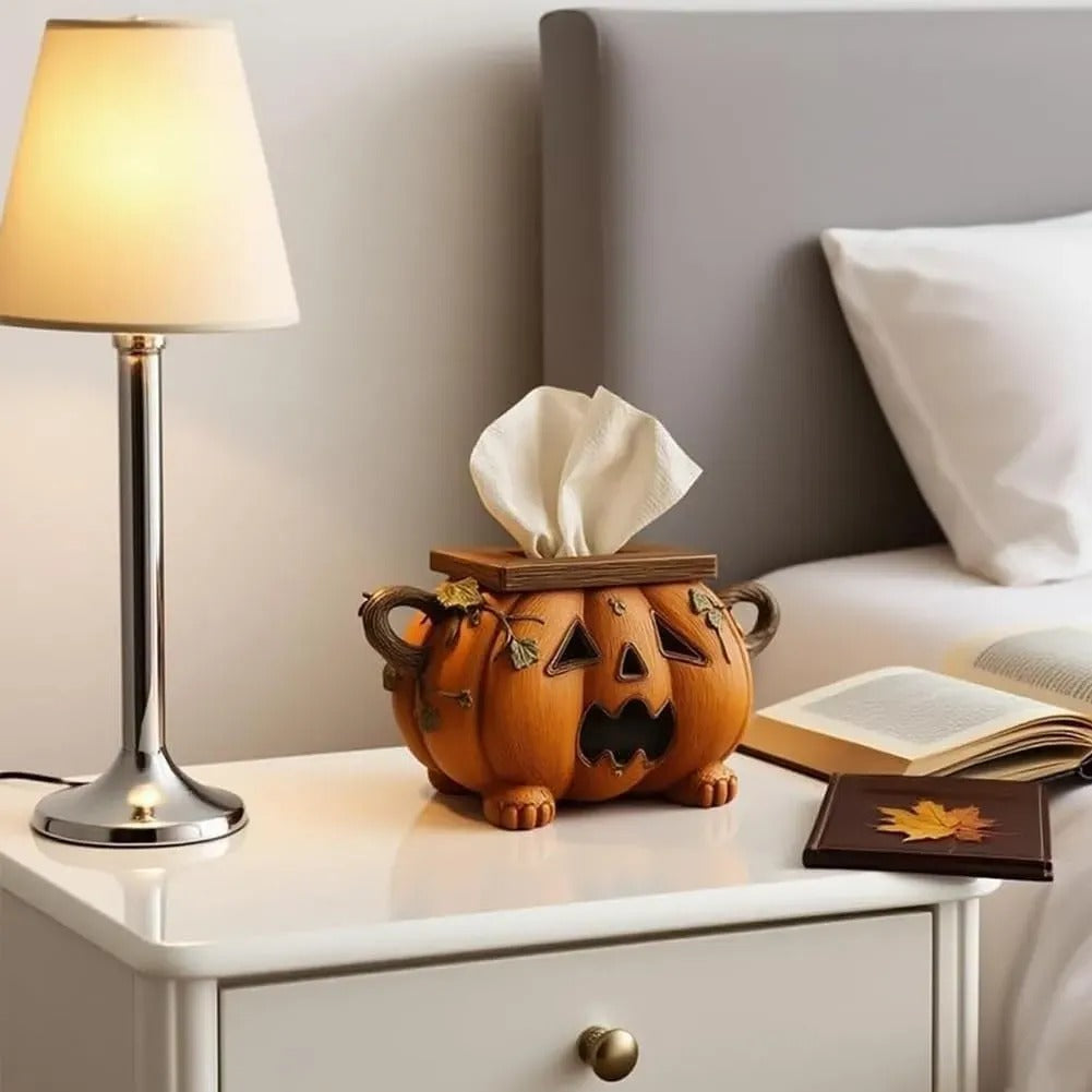 Pumpkin Tissue Box™ — Brighten Your Space with Spooky Halloween Charm