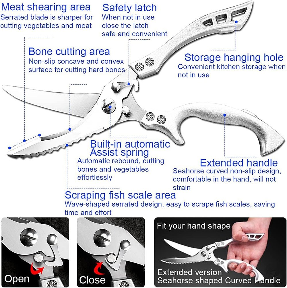 RazorClaw™ — Effortlessly Slice Through Bones and Meat for Faster, Stress-Free Cooking