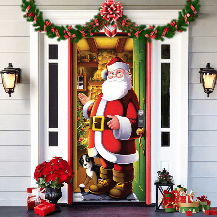 Christmas Door Cover™ — Instantly Transform Your Entrance into a Warm, Joyful Holiday Welcome